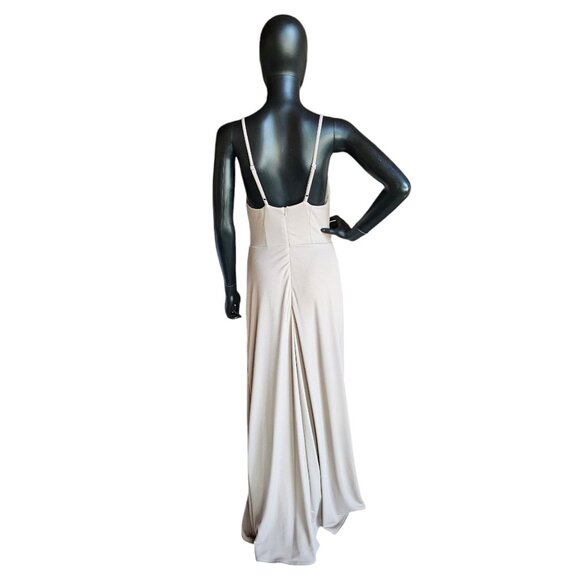 Muted Lavender Stretch Crepe - Birdey Grey - Formal Gown - Picture 5 of 6